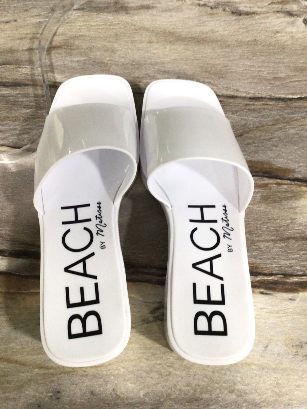 BEACH by Matisse Womens Wade White Block Heel Slip-On Jelly Sandal Size 8M - Picture 6 of 13
